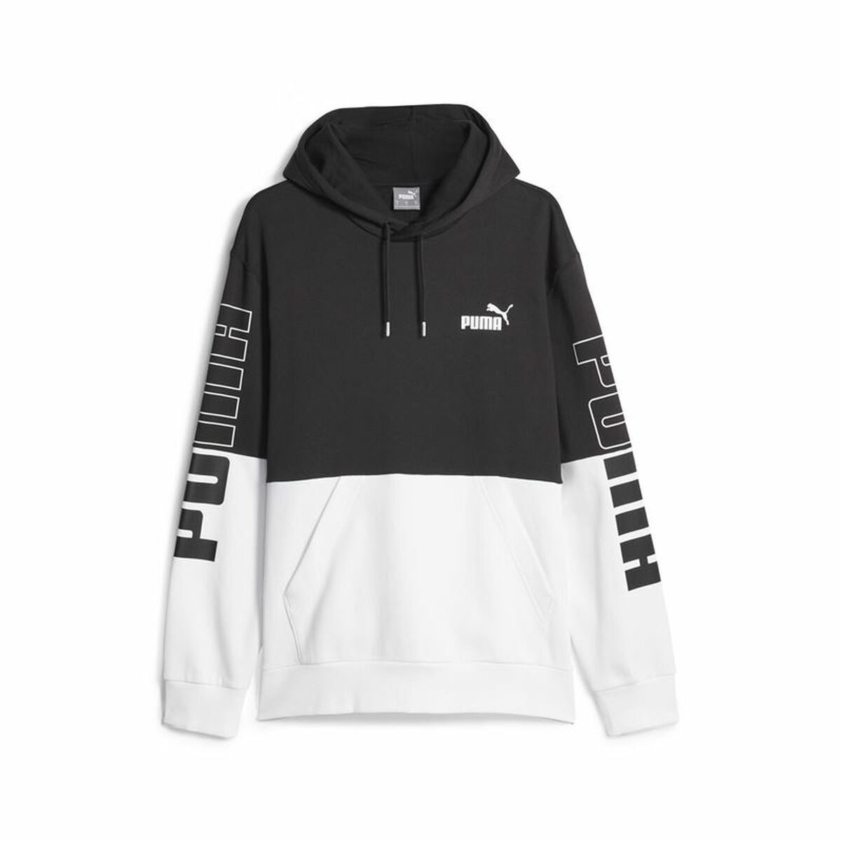 Miesten huppari Puma Power Colorblock Musta/valkoinen