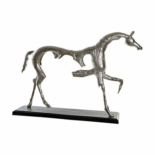 Koristehahmo DKD Home Decor 8424001856503 Musta Monivärinen Hopeinen Hevonen 69 x 15 x 49 cm
