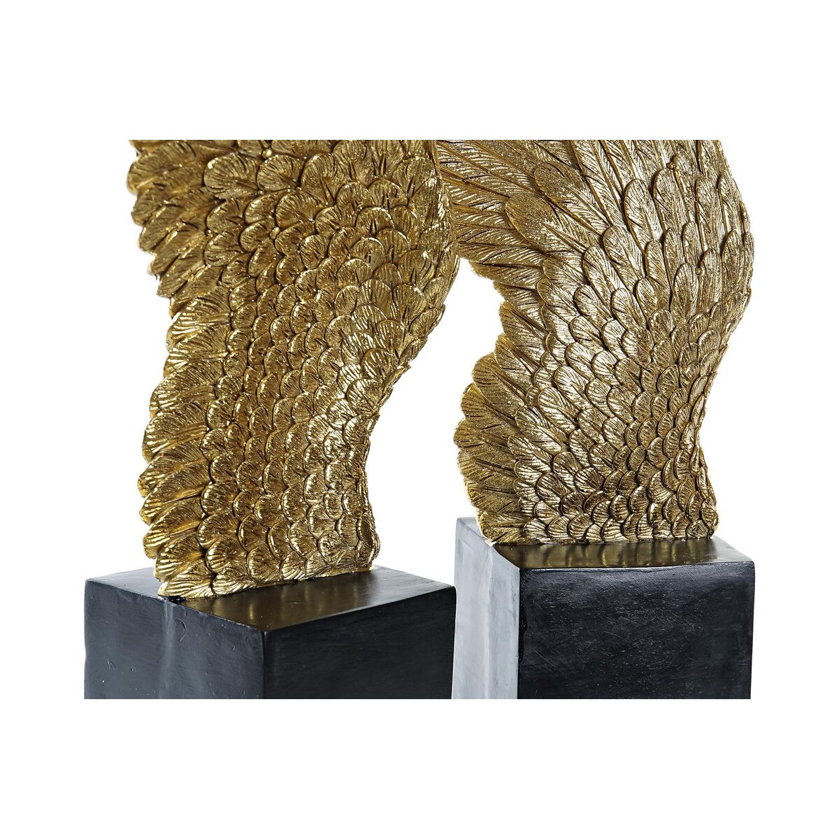 Koristehahmo DKD Home Decor Musta Kullattu Uusklassinen 13,5 x 8 x 34,5 cm (2 osaa)