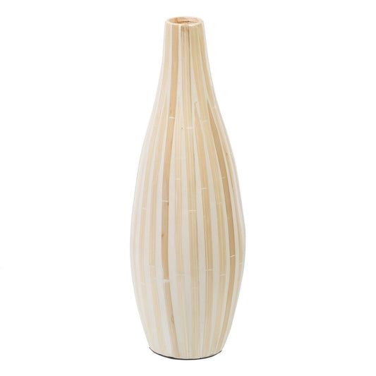 Maljakko 15 x 15 x 44 cm Beige Bambu